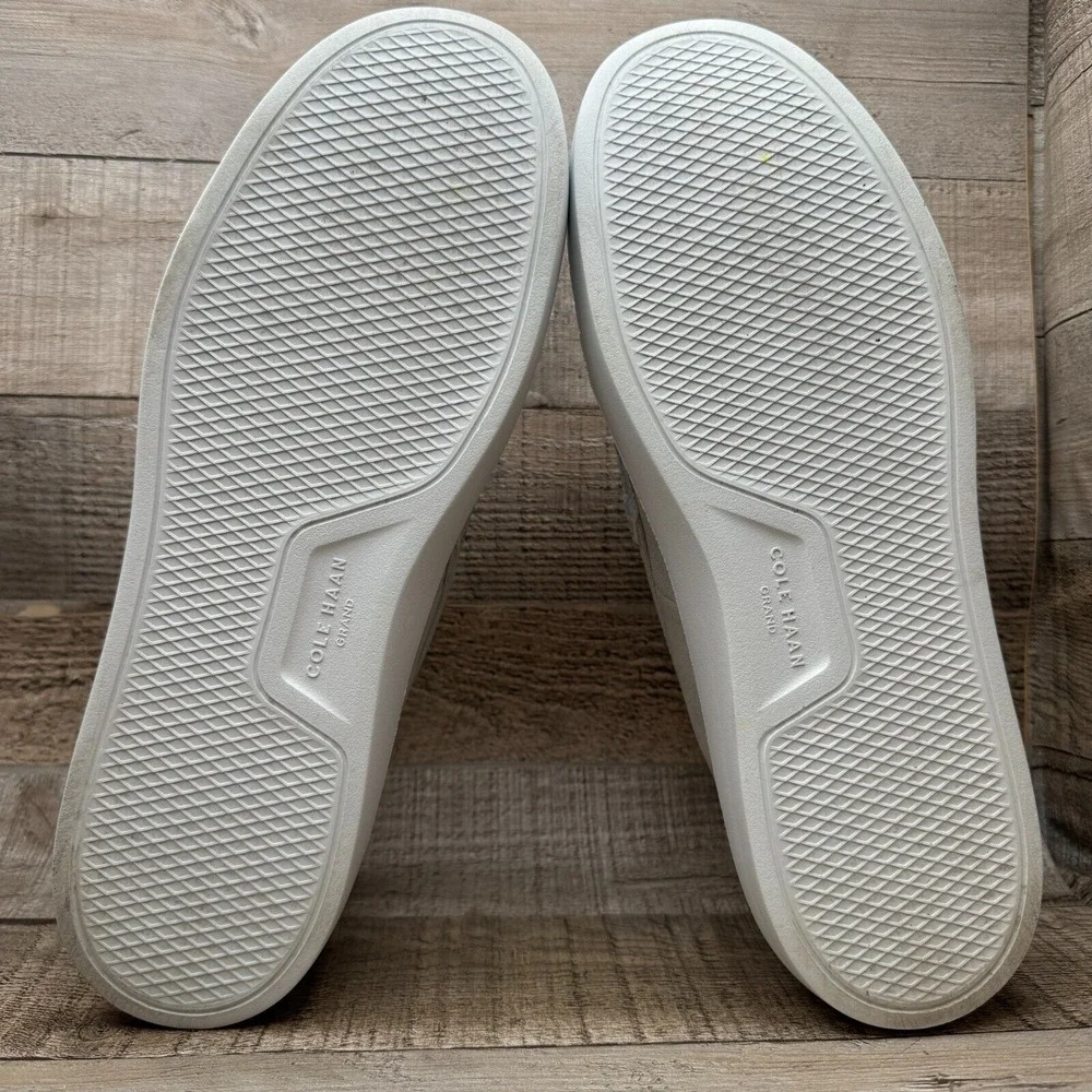Cole Haan Grandpro Rally Penny Loafer Shoe Womens 10 B White Gray Slip On W25369